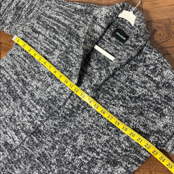 Zadig & Voltaire Alpaca Wool Blend Black and Gray Open Front Cardigan Size XS/S - Picture 5 of 12
